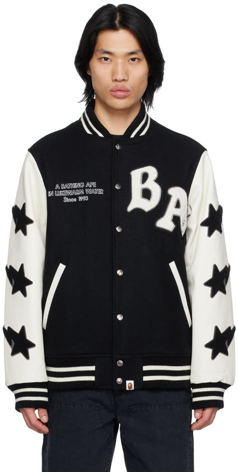 bape replica jacket|bape jacket black and white.